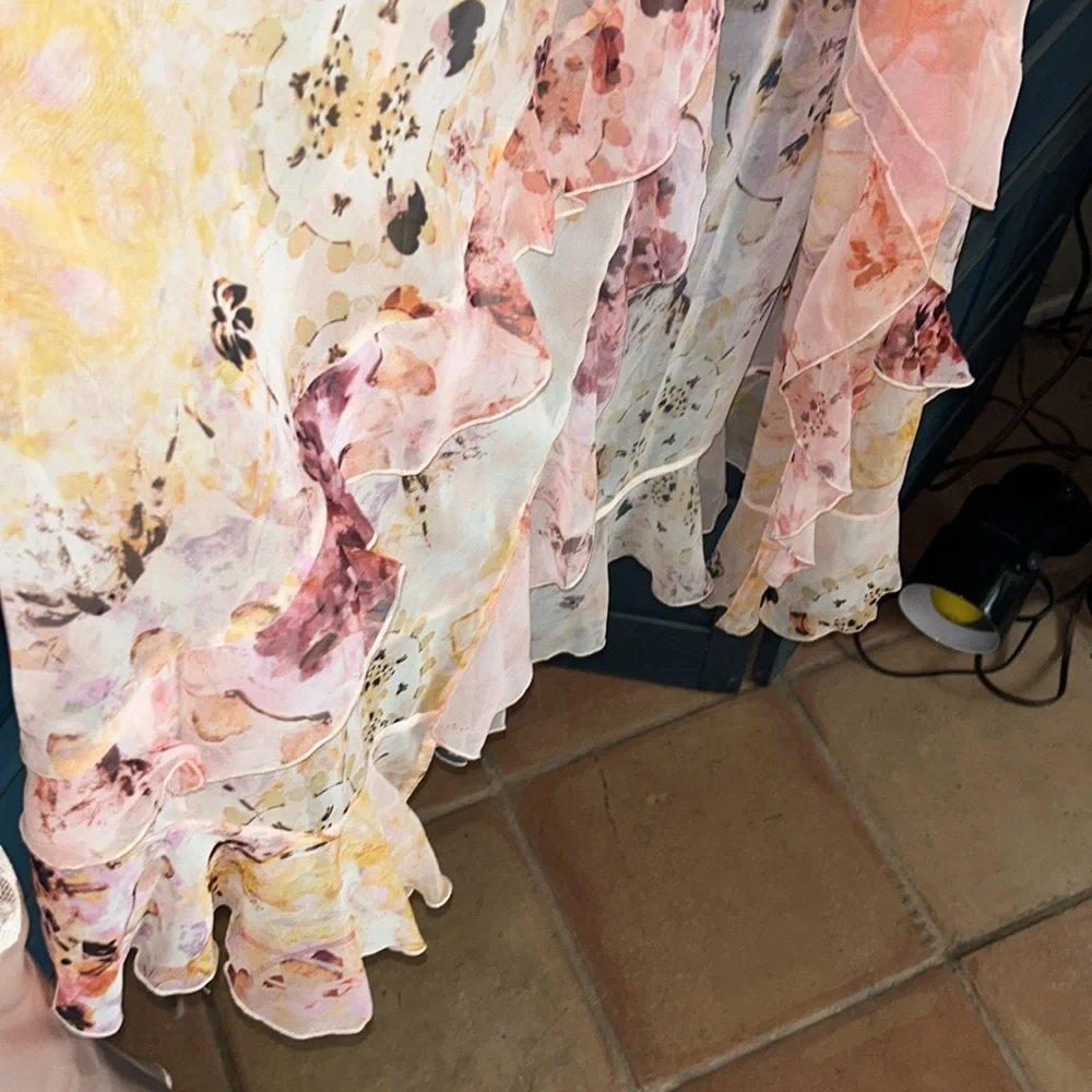 NWT Victoria’s Secret GORGEOUS Chiffon Wrap Belted Ruffle Robe with Bell SleeveS - Picture 5 of 10